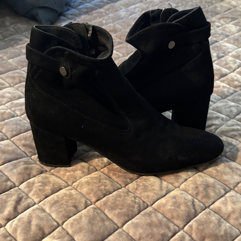 Franco Sarto Black Ankle Booties
